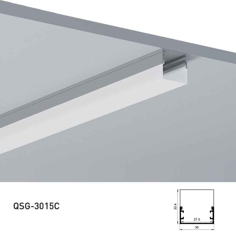 Surface Mounting Channel With Square Diffuser For 20mm Dual Row LED Pixel Lights